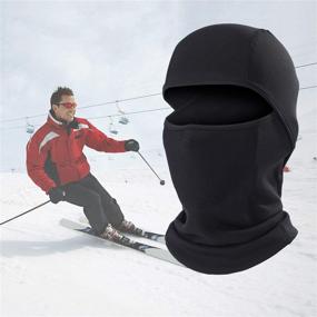 img 2 attached to ❄️ Cold Weather Balaclava Face Mask - Windproof Ski Mask Tactical Hood for Men & Women, Ideal for Motorcycling and Snowboarding