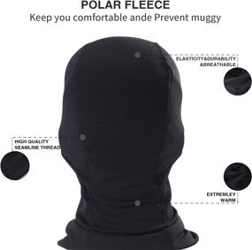 img 3 attached to ❄️ Cold Weather Balaclava Face Mask - Windproof Ski Mask Tactical Hood for Men & Women, Ideal for Motorcycling and Snowboarding