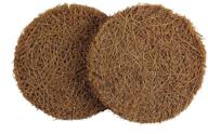 green roots handmade coconut coir 6 dish pads and utensil scrubbers - 100% natural, scratch-free, safe for cast-iron, compostable, zero-waste (pack of 6) logo