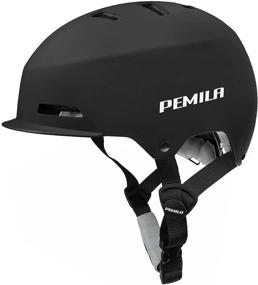 img 4 attached to PEMILA Skateboard Helmet: ASTM CPSC Certified for Youth and Adults with Removable Sun Visor - Ideal for Cycling, Skateboarding, Skateboarding, and Scooting