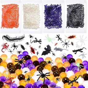 img 4 attached to 2000-Piece Halloween Water Gel Beads: Colorful, Elastic & Sensory Growth Beads + 🎃 44 Spider Toys - Ideal for Holiday Decor, Vase Filling, Weddings, Homes & Plants