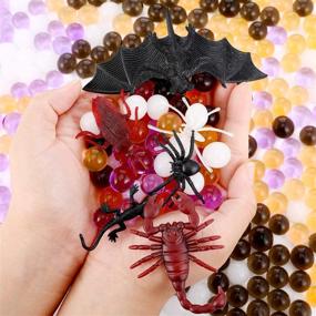 img 2 attached to 2000-Piece Halloween Water Gel Beads: Colorful, Elastic & Sensory Growth Beads + 🎃 44 Spider Toys - Ideal for Holiday Decor, Vase Filling, Weddings, Homes & Plants