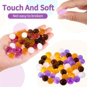 img 3 attached to 2000-Piece Halloween Water Gel Beads: Colorful, Elastic & Sensory Growth Beads + 🎃 44 Spider Toys - Ideal for Holiday Decor, Vase Filling, Weddings, Homes & Plants