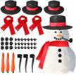 snowman decorating christmas holiday decoration logo