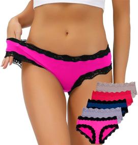 img 4 attached to ADOVAKKER Underwear Breathable Hipster Multipack Women's Clothing and Lingerie, Sleep & Lounge