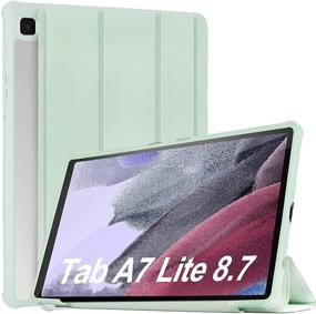 img 4 attached to 📱 IVSOTEK Case for Samsung Galaxy Tab A7 Lite 8.7 Inch - Full Protective Smart Cover in Light Green, Tri-Fold Stand - 2021 Tablet Release (SM-T220 / T225)