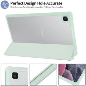 img 2 attached to 📱 IVSOTEK Case for Samsung Galaxy Tab A7 Lite 8.7 Inch - Full Protective Smart Cover in Light Green, Tri-Fold Stand - 2021 Tablet Release (SM-T220 / T225)