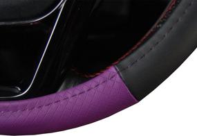 img 1 attached to Medium 15-inch Purple Universal Auto Car Steering Wheel Cover