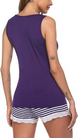 img 1 attached to Ekouaer Womens Cotton Sleepwear Sleeveless Women's Clothing