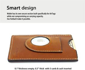 img 2 attached to 👔 Enhance Your Style with KOTBARLI Airtag Minimalist Leather Men's Accessories