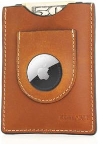 img 4 attached to 👔 Enhance Your Style with KOTBARLI Airtag Minimalist Leather Men's Accessories