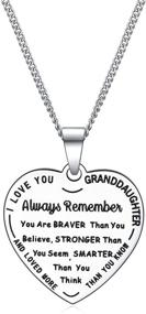 img 4 attached to Granddaughter Necklace Inspirational Christmas Birthday