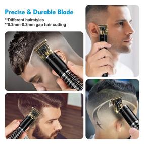 img 2 attached to Ultimate Cordless Hair Clippers for Men - BESTBOMGCordless Hair Trimmer: Zero Gap Baldhead Shaver, Upgrade Electric T-Blade, Perfect for Barbershop Use