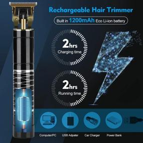 img 1 attached to Ultimate Cordless Hair Clippers for Men - BESTBOMGCordless Hair Trimmer: Zero Gap Baldhead Shaver, Upgrade Electric T-Blade, Perfect for Barbershop Use