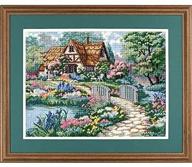 🏡 dimensions cottage retreat needlepoint kit - 16x10 inches - enhance your seo! logo