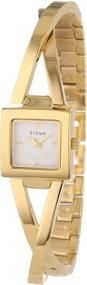 img 4 attached to Titan Womens Quartz Metal Brass Women's Watches