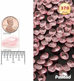 img 1 attached to 💎 PMLAND 370 PCs 16mm Clear Acrylic Stones - Table Scattering Wedding Bridal Baby Shower Decor, Cute Almond Shaped Rocks Vase Fillers in Soft Pink