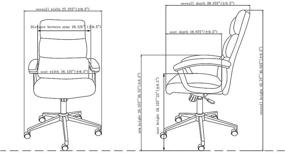 img 1 attached to Lorell Leather High-Back Executive Chair, Black: Optimal Comfort and Style for Professionals