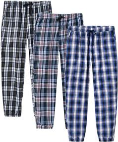 img 4 attached to 🩳 JINSHI Men's Pajama Bottoms with Sleepwear Pockets