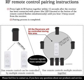 img 1 attached to 🔧 QIACHIP Universal Wireless Ceiling Fan Remote Control Kit: 3 Speeds, 4 Timing Setting, Fan Pendant Lamp Remote Control Transmitter and Receiver for Home, Office, Hotel, Restaurant