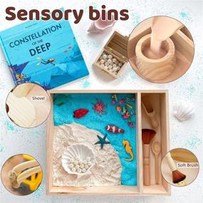 img 3 attached to 🧩 Sensory Montessori Wooden Toddler Toy - 14 Pieces, Size: 2x12x2.7 inches