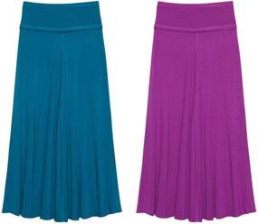 img 4 attached to Edge Maxi Skirt Black Kidpik Large Girls' Clothing