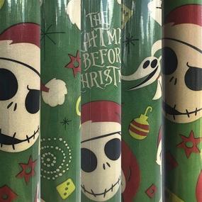img 3 attached to The Nightmare Before Christmas Gift Wrapping Paper - 70 sq ft Roll for Festive Present Decor