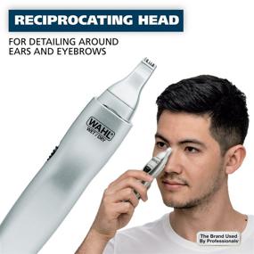 img 2 attached to 💇 Efficient Wahl Ear, Nose, & Brow Trimmer Clipper – Hassle-free Eyebrow & Facial Hair Trimmer for Men & Women, Battery Included Electric Groomer – Model 5545-400