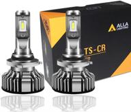 💡 alla lighting 9006 led bulbs ts-cr vision hb4 forward lighting/fog lights, 10000lm super bright, xenon white 6000k logo