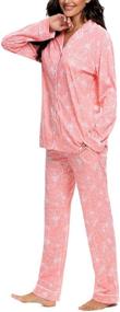 img 3 attached to Tugege Pajamas Sleepwear Nightwear Burgundy Women's Clothing and Lingerie, Sleep & Lounge