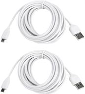 smays 2-pack 13ft charger cable: replacement for wyze cam, oculus go, xbox one, ps4 controller - micro usb power cord logo