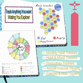 img 2 attached to 🔍 Sundeau Kids Journal Stencils Set: Easily Create Layouts in Your Diary, Scrapbook, and Notebook with Time-Saving Planner Accessories and Letter/Number Stencils