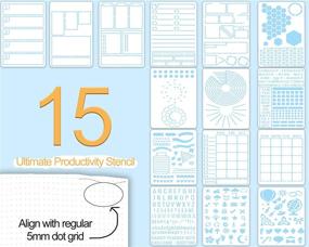 img 1 attached to 🔍 Sundeau Kids Journal Stencils Set: Easily Create Layouts in Your Diary, Scrapbook, and Notebook with Time-Saving Planner Accessories and Letter/Number Stencils