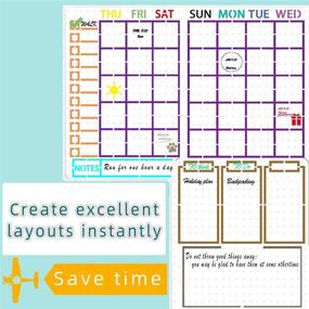 img 3 attached to 🔍 Sundeau Kids Journal Stencils Set: Easily Create Layouts in Your Diary, Scrapbook, and Notebook with Time-Saving Planner Accessories and Letter/Number Stencils