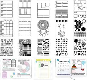 img 4 attached to 🔍 Sundeau Kids Journal Stencils Set: Easily Create Layouts in Your Diary, Scrapbook, and Notebook with Time-Saving Planner Accessories and Letter/Number Stencils