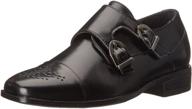 👞 stacy adams trevor double buckle slip on: стильный комфорт для любого случая! логотип