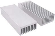 🌡️ high-quality axial 2 pack aluminium chipset heatsink with diffusion cooling fin comb - compact heat sink cooler 100 x 40 x 20mm/ 3.93 x 1.57 x 0.79 inch logo