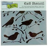 crafters workshop birds stencil 6x6 logo