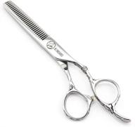 professional barber hair scissors 6 inch - thinning shears 440c with rose handle by kinsaro logo