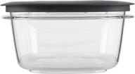 rubbermaid premier food storage container, 4 pack, 5 cup, grey - efficient kitchen organization solution логотип