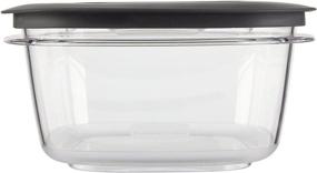 img 4 attached to Rubbermaid Premier Food Storage Container, 4 Pack, 5 Cup, Grey - Efficient Kitchen Organization Solution