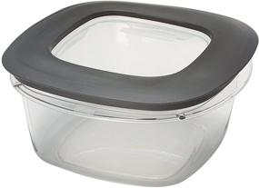 img 3 attached to Rubbermaid Premier Food Storage Container, 4 Pack, 5 Cup, Grey - Efficient Kitchen Organization Solution