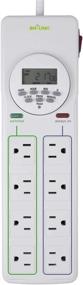 img 4 attached to ⚡️ BN-LINK 8 Outlet Surge Protector: Digital Timer with 7-Day Programming (4 Timed Outlets, 4 Always On) - White