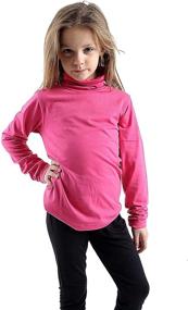 img 3 attached to 👚 Loxdonz Sleeve Turtleneck T Shirts: Stylish Toddler Tops for Girls' Clothing