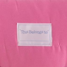 img 2 attached to 🧜 Kids Pink Aqua Mermaid Toddler Nap Mat w/ Pillow & Blanket, Aqua Pink Lavender White