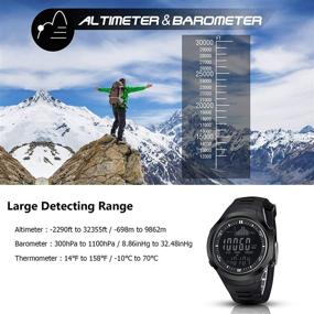 img 3 attached to AMYSPORTS Men Outdoor Fishing Watch: Waterproof Hiking Digital Watch with Altimeter, Barometer, and Rugged Strap