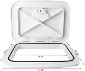 img 2 attached to 🚤 YaeMarine Marine Access Hatch: Boat Deck Lid for Easy Access & Security - 10-5/8"x14-3/4" RV (White)