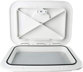 img 4 attached to 🚤 YaeMarine Marine Access Hatch: Boat Deck Lid for Easy Access & Security - 10-5/8"x14-3/4" RV (White)