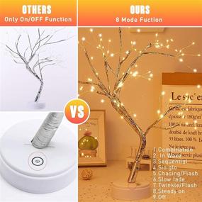 img 2 attached to 🌲 JMEXSUSS Tabletop Bonsai Tree Light with 108 LED Spirit Tree Lamp Battery and USB Plug in - DIY Cute Night Light Lamp for Room, Christmas, Bedroom, Holiday Decoration - Great Gift Idea (Warm White)