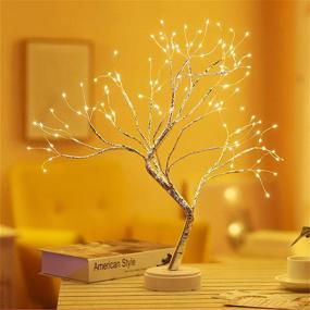 img 4 attached to 🌲 JMEXSUSS Tabletop Bonsai Tree Light with 108 LED Spirit Tree Lamp Battery and USB Plug in - DIY Cute Night Light Lamp for Room, Christmas, Bedroom, Holiday Decoration - Great Gift Idea (Warm White)